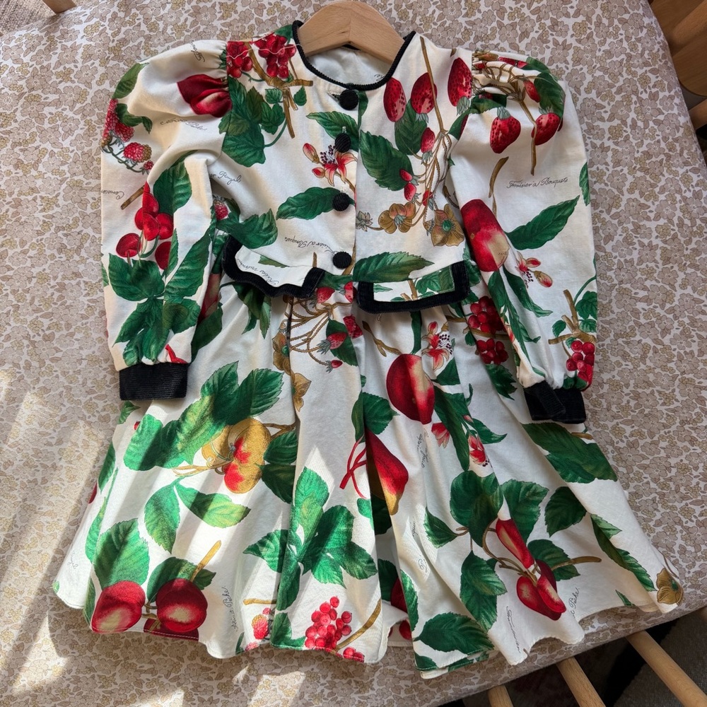 Toddler Vintage Strawberry garden dress